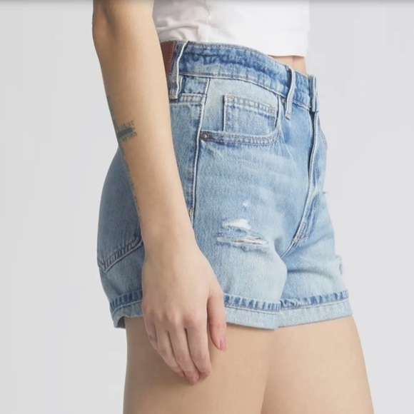 Hidden Jeans Los Angeles distressed boyfriend jean denim shorts XS - Picture 4 of 14